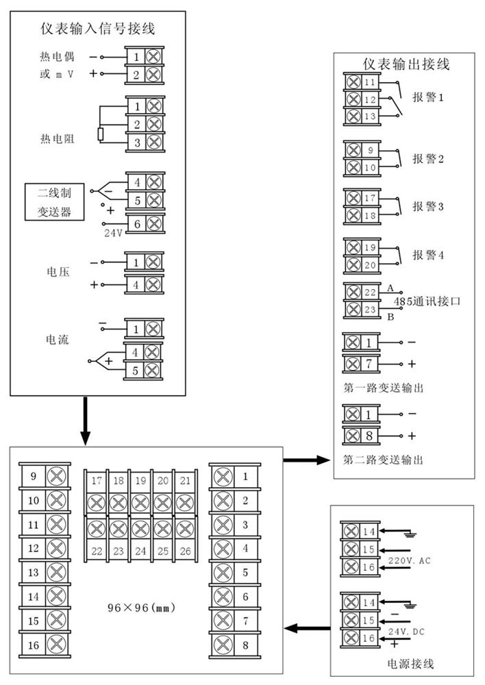 智能数字显示调节仪接线指南